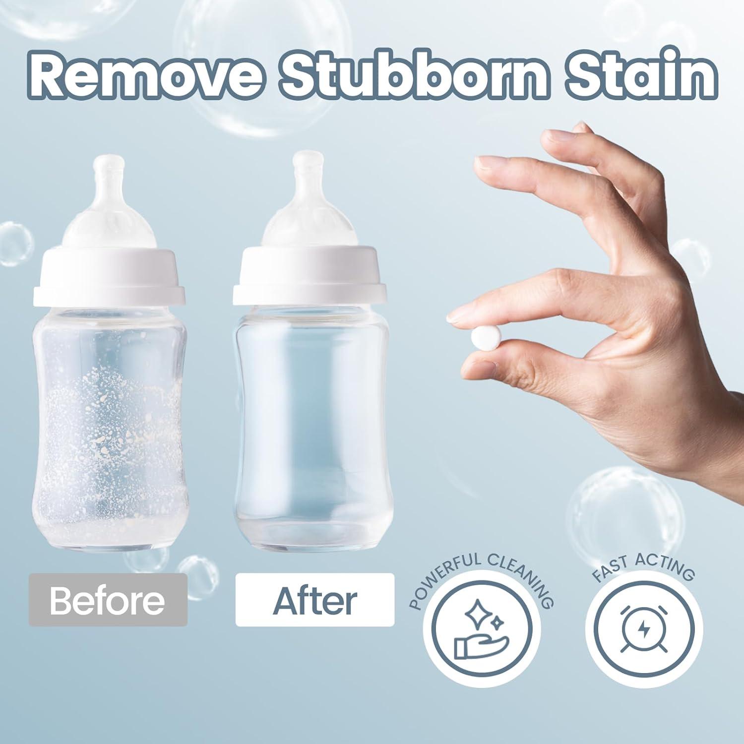 image:imageNCVI 150 PCS Detergent Washing Block Tablets Allinone Stain Removal Sterilization and Deodorization Effect Compatible with NCVIMomcozyBaby BrezzaGrownsy Bottle Washer Machine Soap Lowfoaming