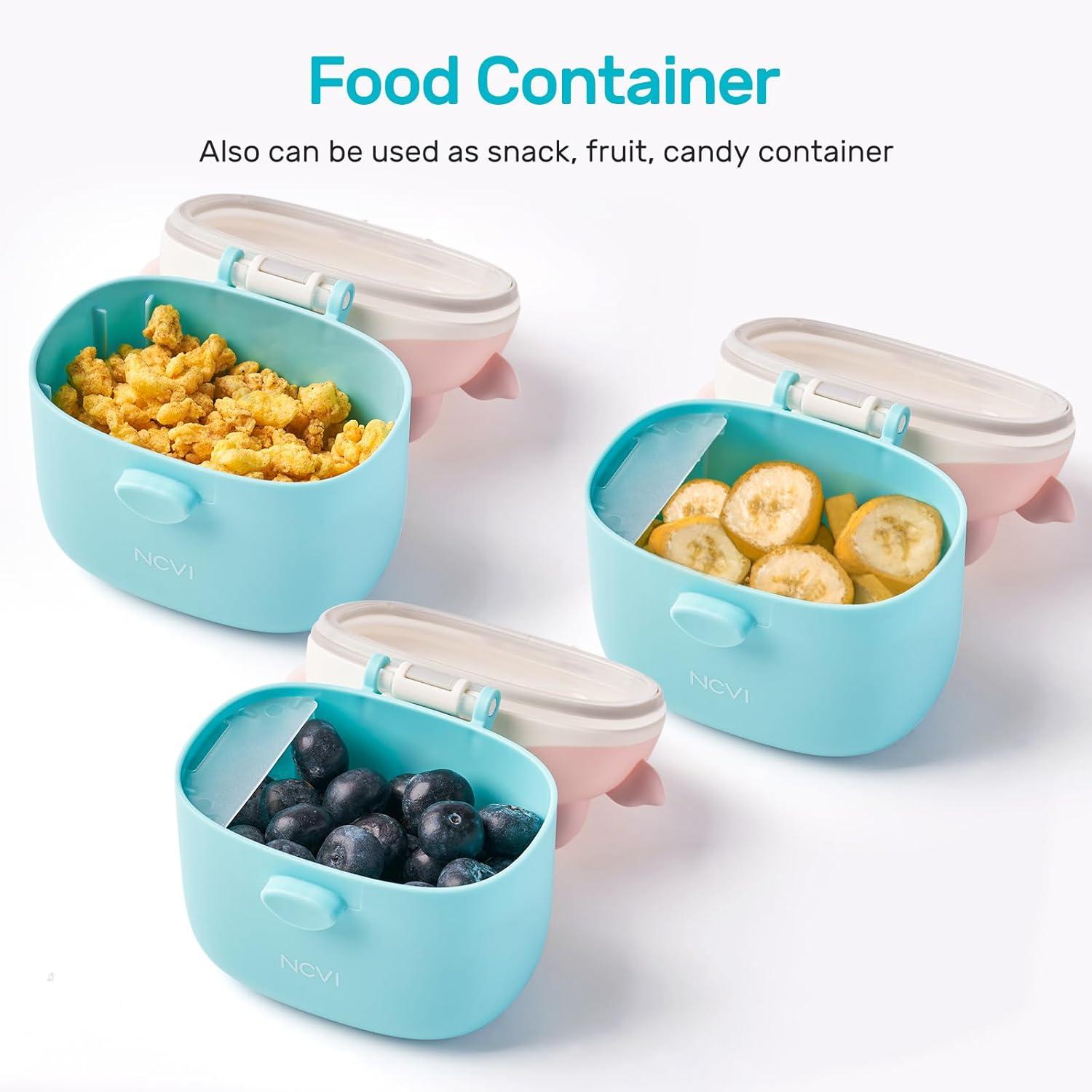 image:imageNCVI Baby Formula Dispenser On The Go Formula Container To Go Formula Holder for Travel Outdoor Picnic with Baby Infant Portable Container for Milk Powder Snacks Candy Fruits Brown DeerGreen