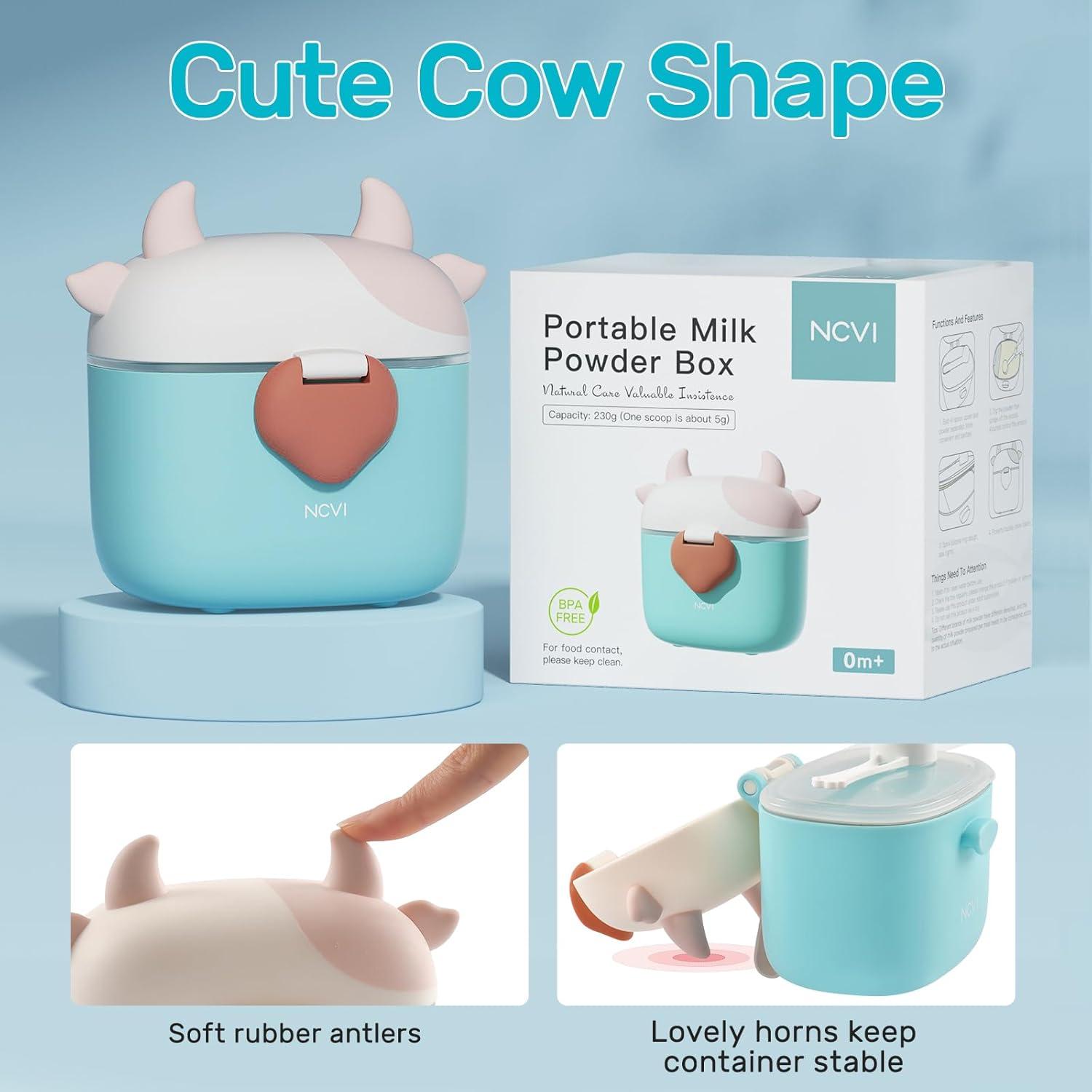 image:imageNCVI Baby Formula Dispenser On The Go Formula Container To Go Formula Holder for Travel Outdoor Picnic with Baby Infant Portable Container for Milk Powder Snacks Candy Fruits Brown DeerGreen