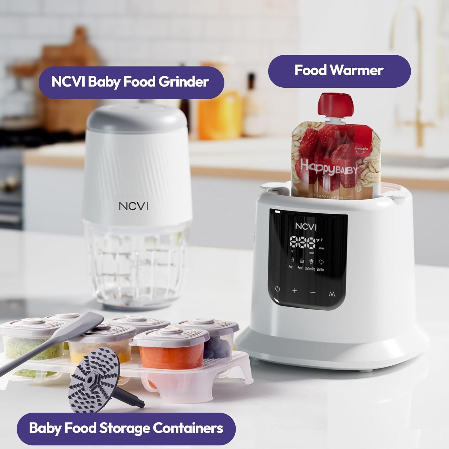image:imageNCVI Baby Milk Warmer 3 Mins Fast Heating 8 in 1 Functions Infant Breast Milk Bag Warmer with Timer and Precise Temperature for All Size Materials Bottles Milk Freezer Bags and Pacifier Sterilize