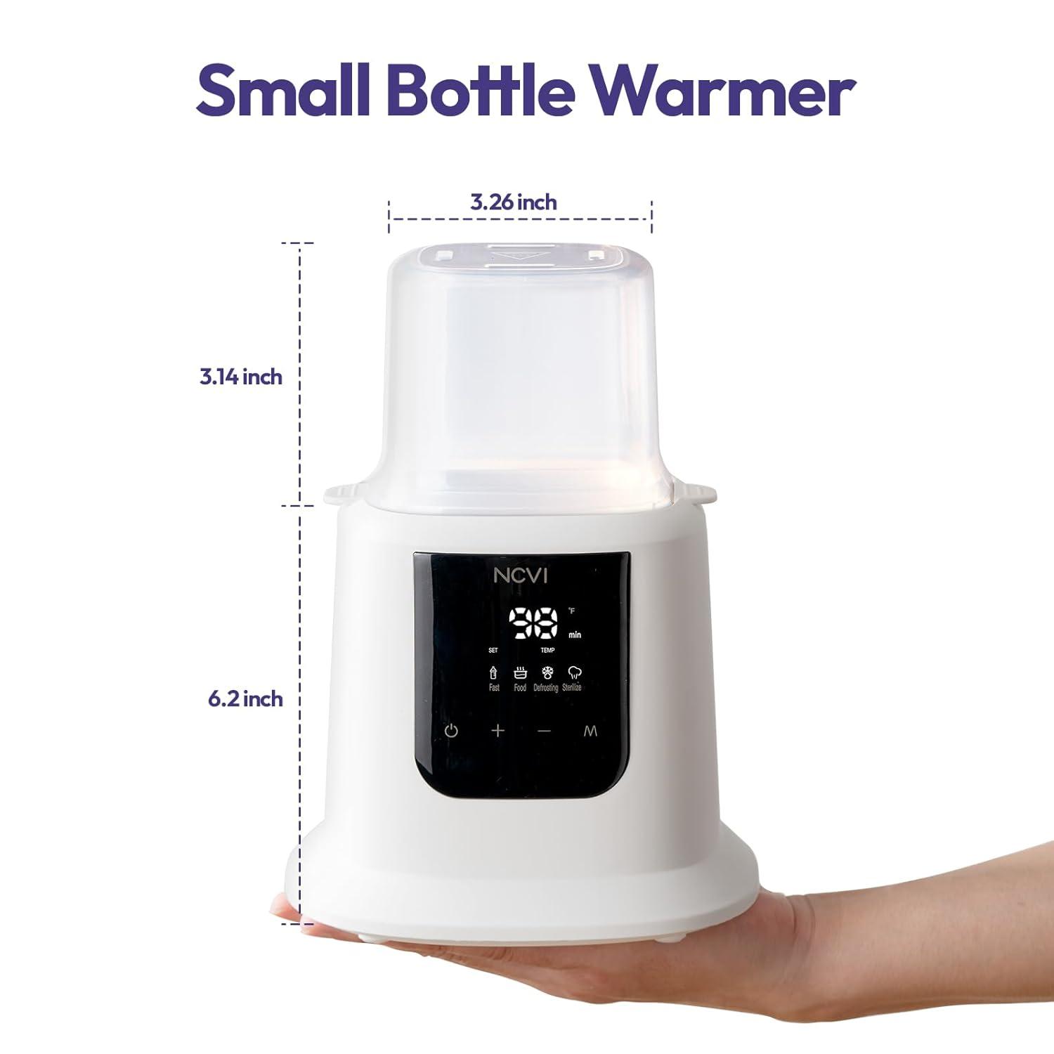 image:imageNCVI Baby Milk Warmer 3 Mins Fast Heating 8 in 1 Functions Infant Breast Milk Bag Warmer with Timer and Precise Temperature for All Size Materials Bottles Milk Freezer Bags and Pacifier Sterilize
