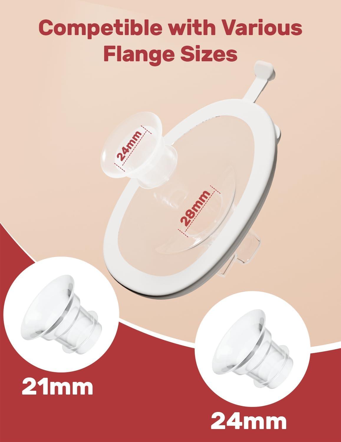 image:imageNCVI Electric Breast Pump HandsFree Wearable Breast Pump with 2124mm Flange HospitalGrade Materal BPA Free Portable Breastfeeding Pump with 4 Modes 9 Levels for Home Office and Nursing Room