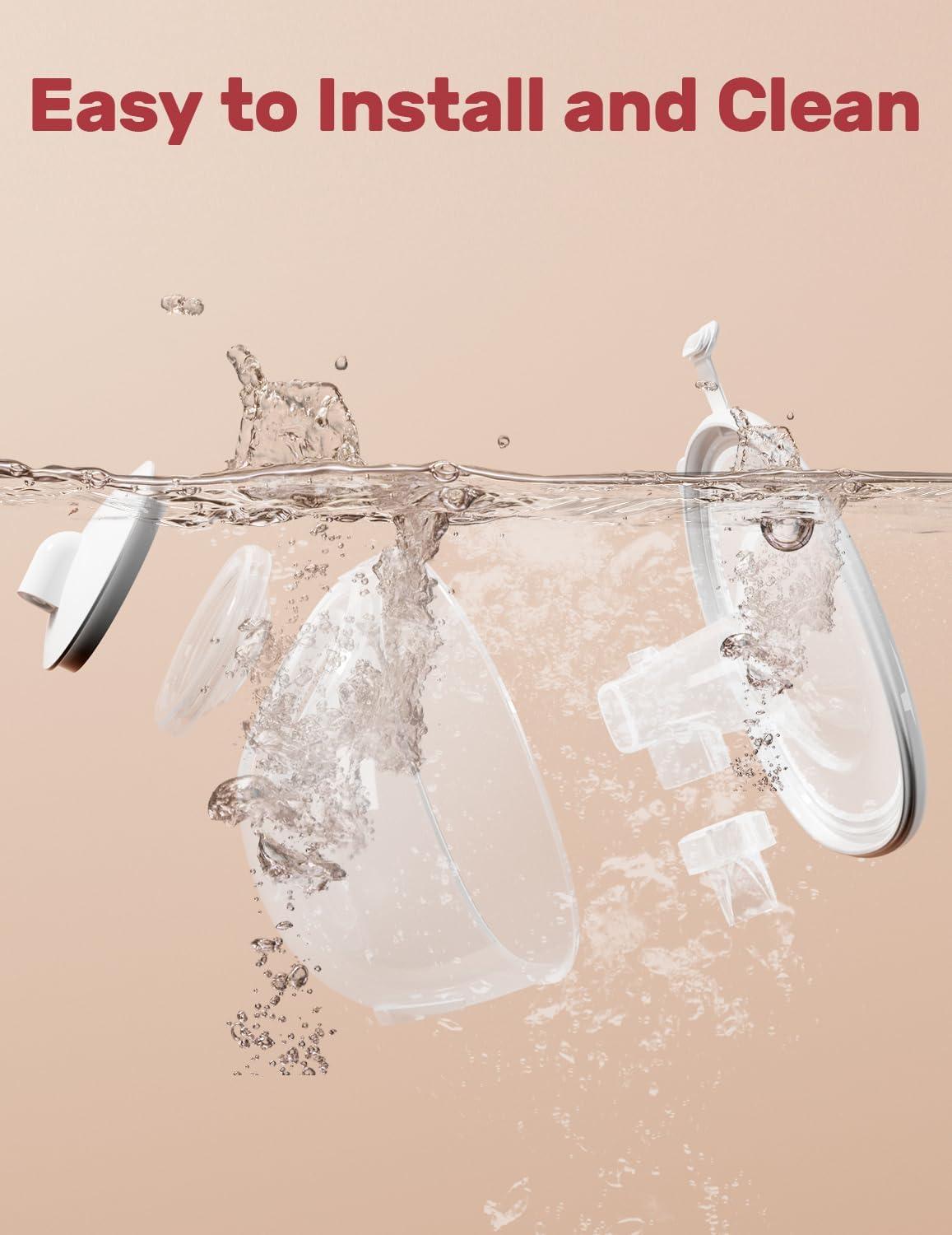 image:imageNCVI Electric Breast Pump HandsFree Wearable Breast Pump with 2124mm Flange HospitalGrade Materal BPA Free Portable Breastfeeding Pump with 4 Modes 9 Levels for Home Office and Nursing Room