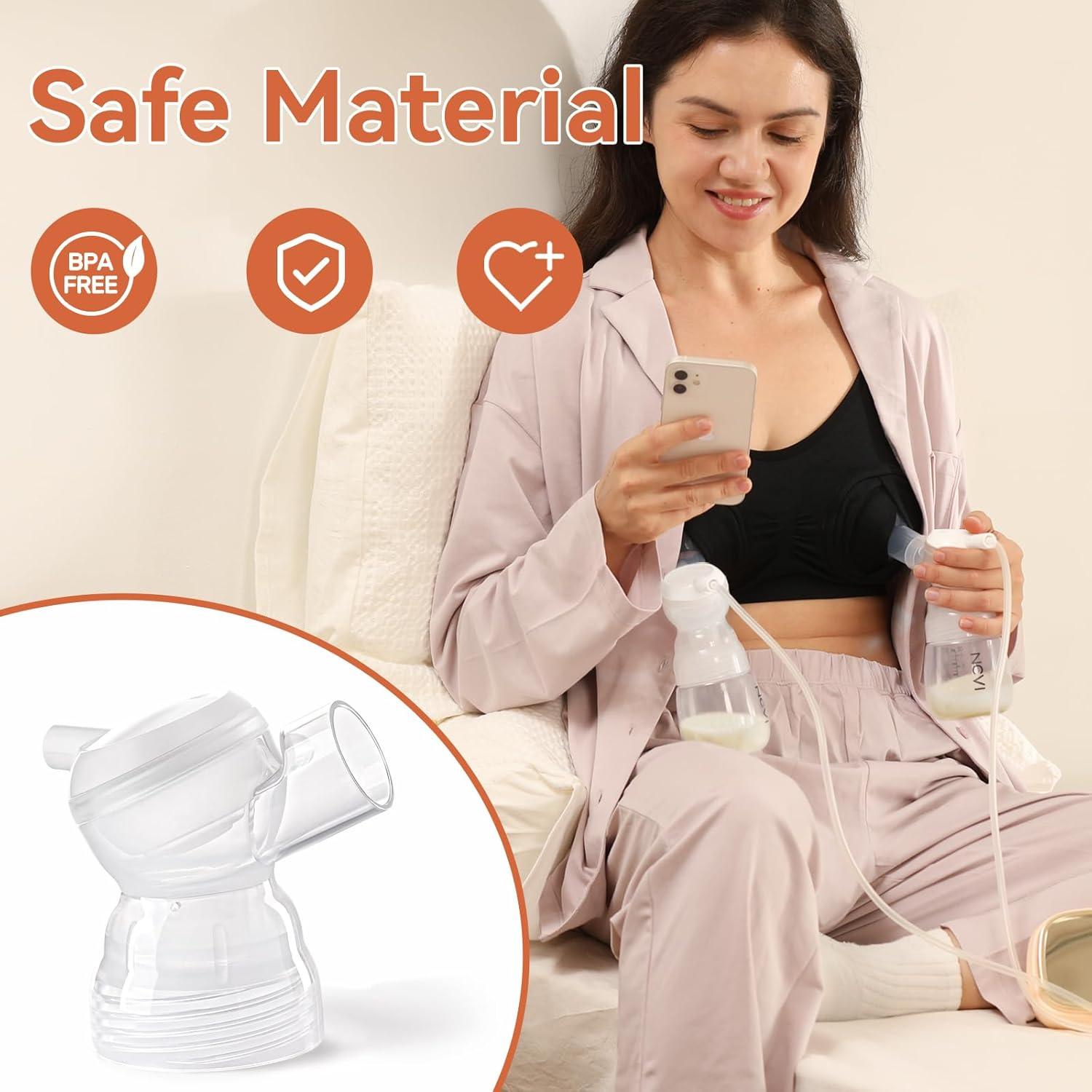 image:imageNCVI Replacement Connector Compatible with 810081028122811681288129 Breast Pump Accessories BPA Free 1 PCConnector Pack of 2