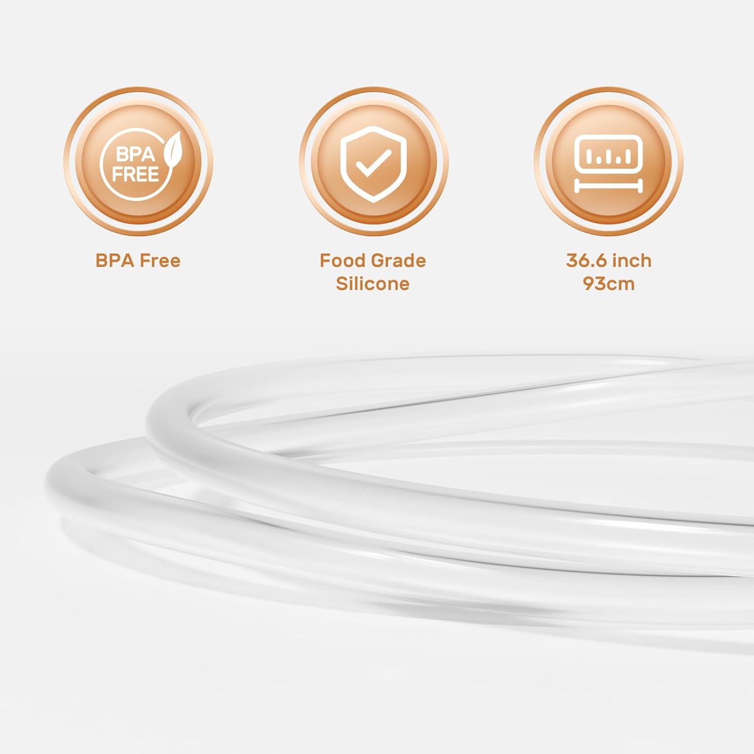 image:imageNCVI Replacement Tubing Compatible with 810081028122811681288129 Breast Pump Accessories BPA Free 1 PCTubing Pack of 2