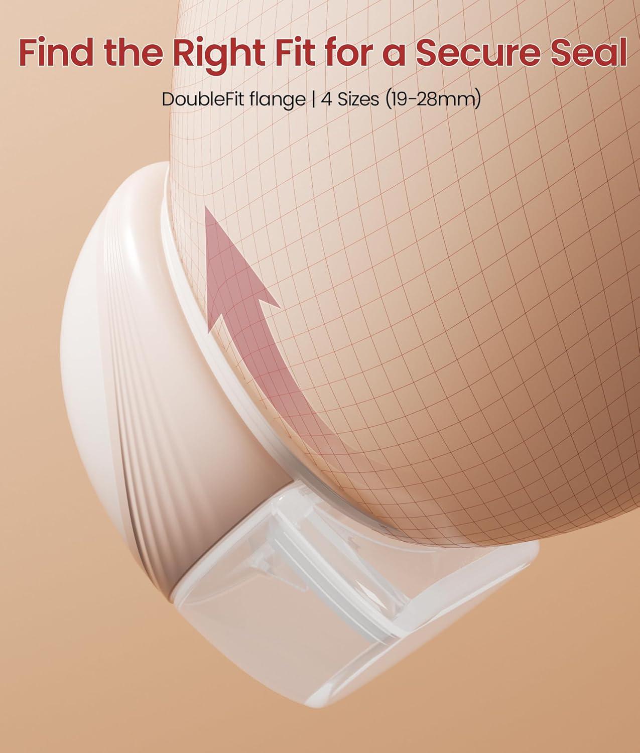 image:imageNCVI Security Heated Wearable Breast Pump HandsFree Breast Pump with Innovative HeatFlow HospitalGrade Suction Magnetic Charging Cable 4 Modes 9 Levels Portable Breastfeeding Pump for MomBrown