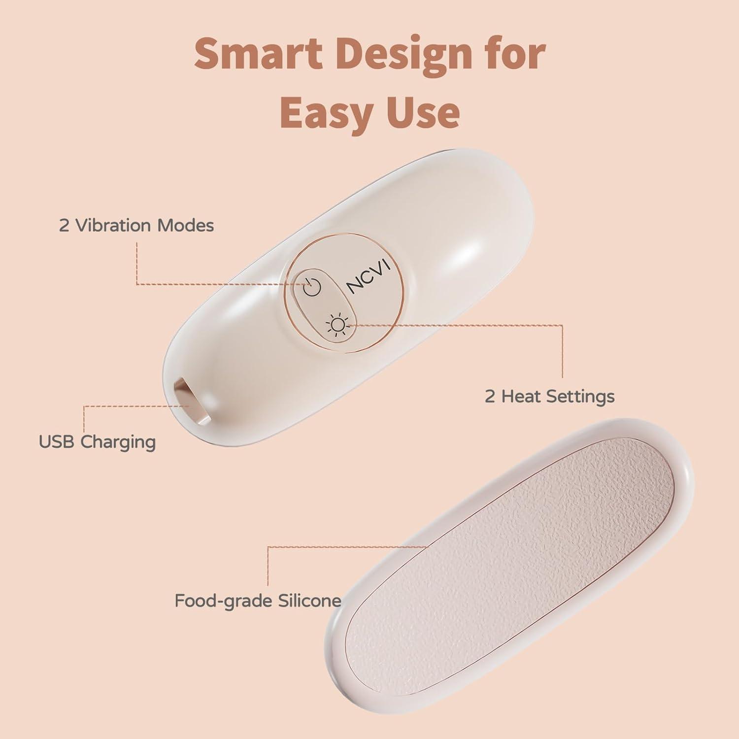 image:imageNCVI Warming Lactation Massager 2in1 Breast Massager for Breastfeeding 2 Pack Heat amp Vibration for Clogged Ducts Engorgement Improve Milk Flow Pumping and Breastfeeding EssentialPink
