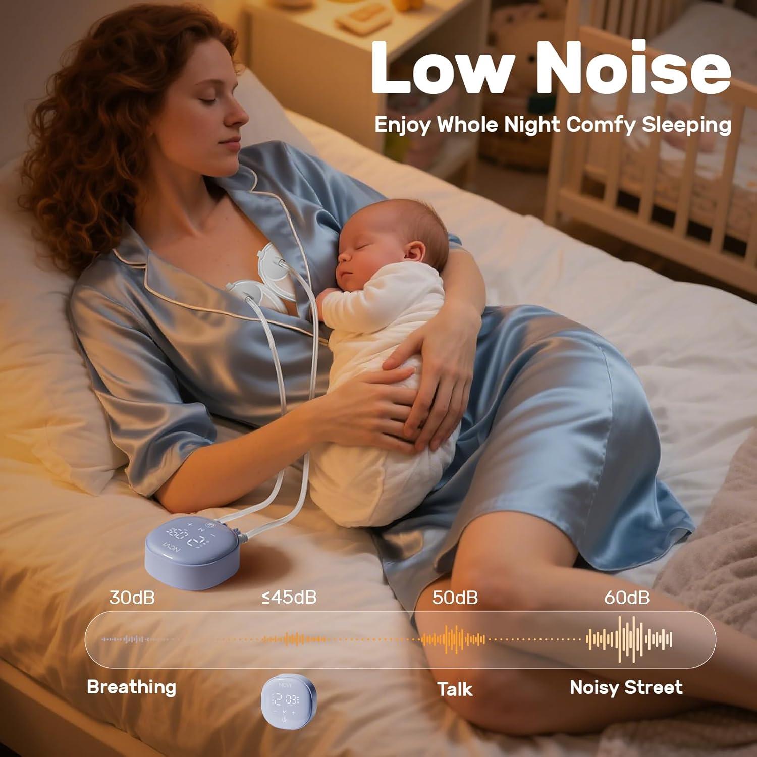 image:imageNCVI Wearable Breast Pump 2 in 1 HandsFree Breast Pump with 4 Modes 9 Levels HospitalGrade Materal BPA Free Low Noise Portable Electric Breastfeeding Pump with 2124mm Flange for Mom