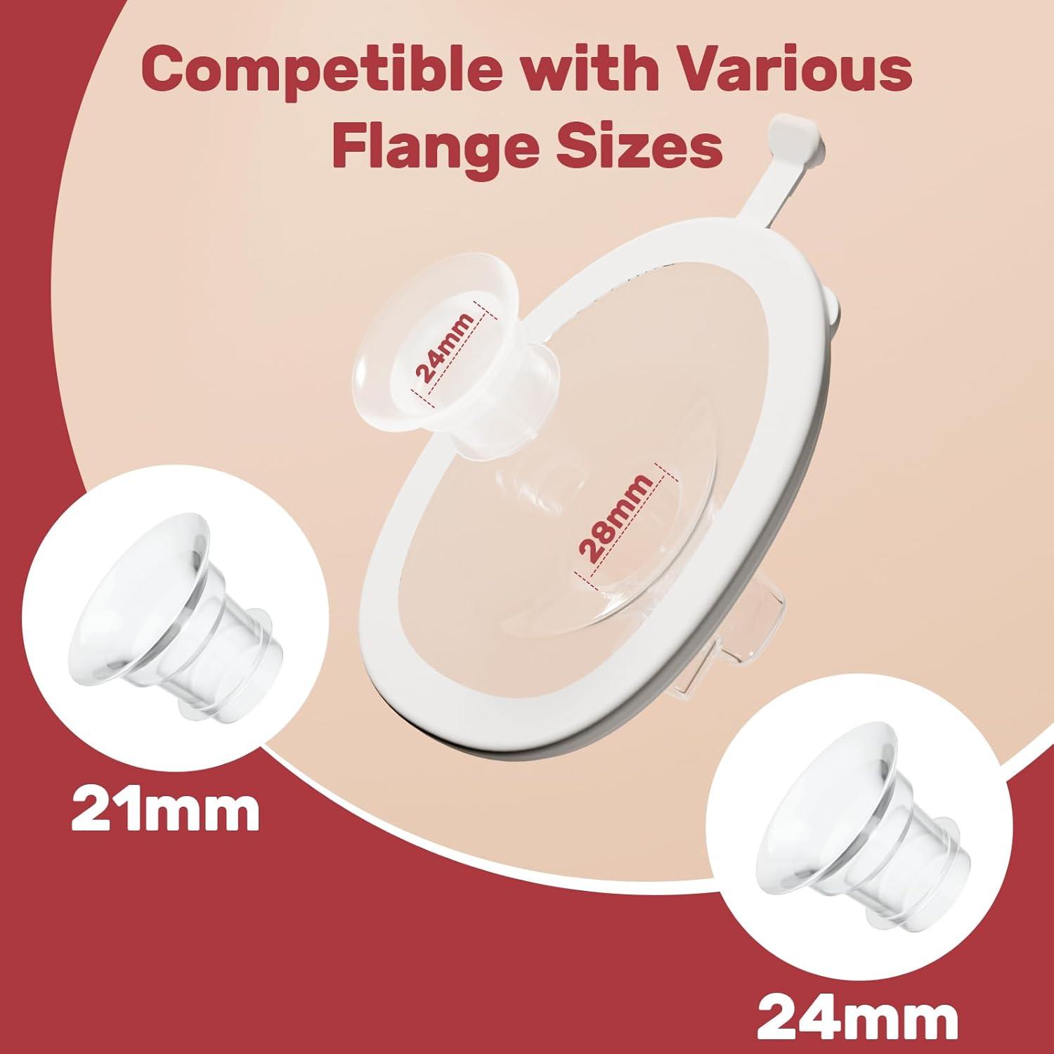 image:imageNCVI Wearable Breast Pump 2 in 1 HandsFree Breast Pump with 4 Modes 9 Levels HospitalGrade Materal BPA Free Low Noise Portable Electric Breastfeeding Pump with 2124mm Flange for Mom