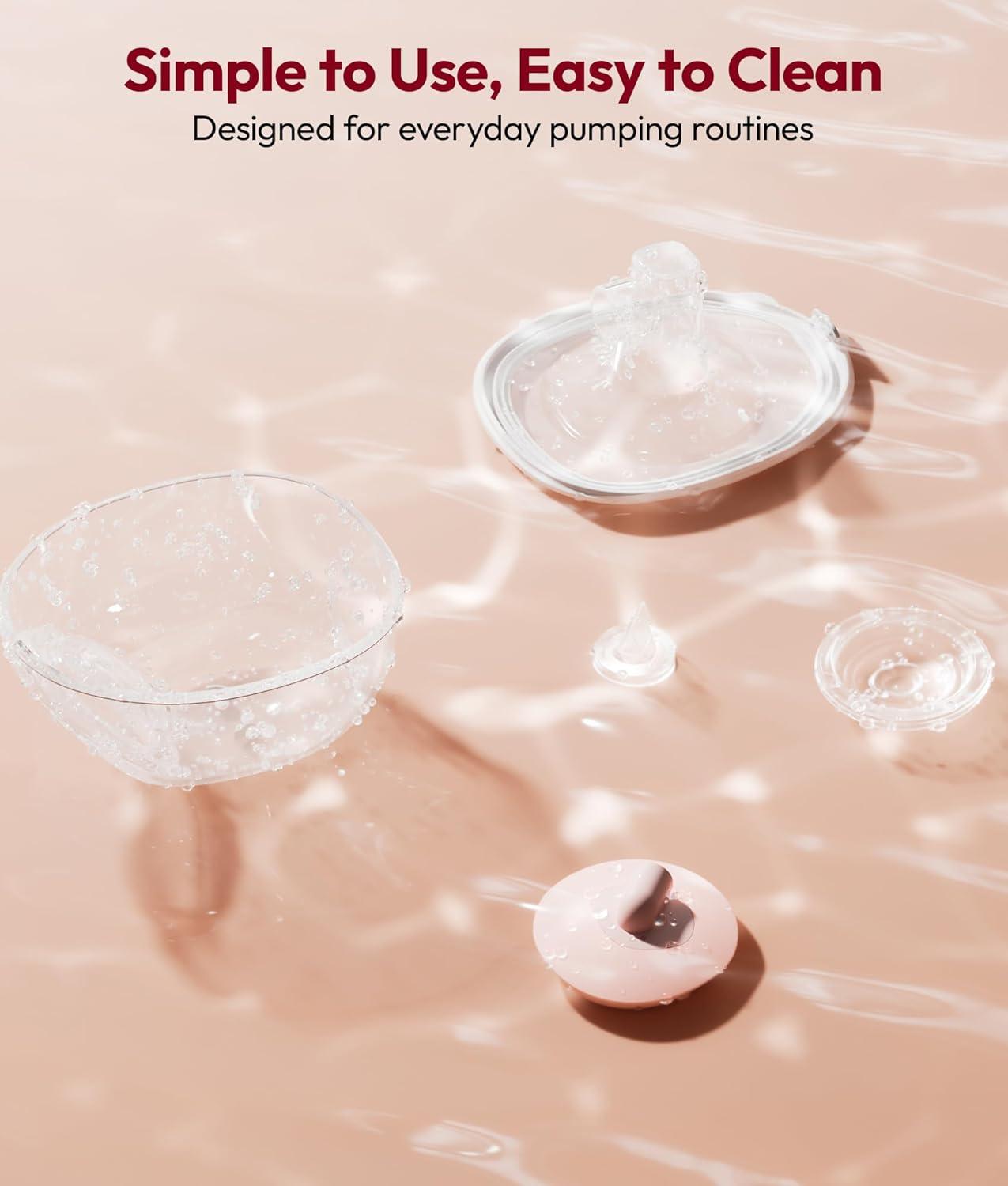 image:imageNCVI Wearable Breast Pump inBra HandsFree Electric Pump with HospitalGrade 300mmHg Suction Portable amp Rechargeable 4 Modes 9 Levels for Home Work amp OntheGo