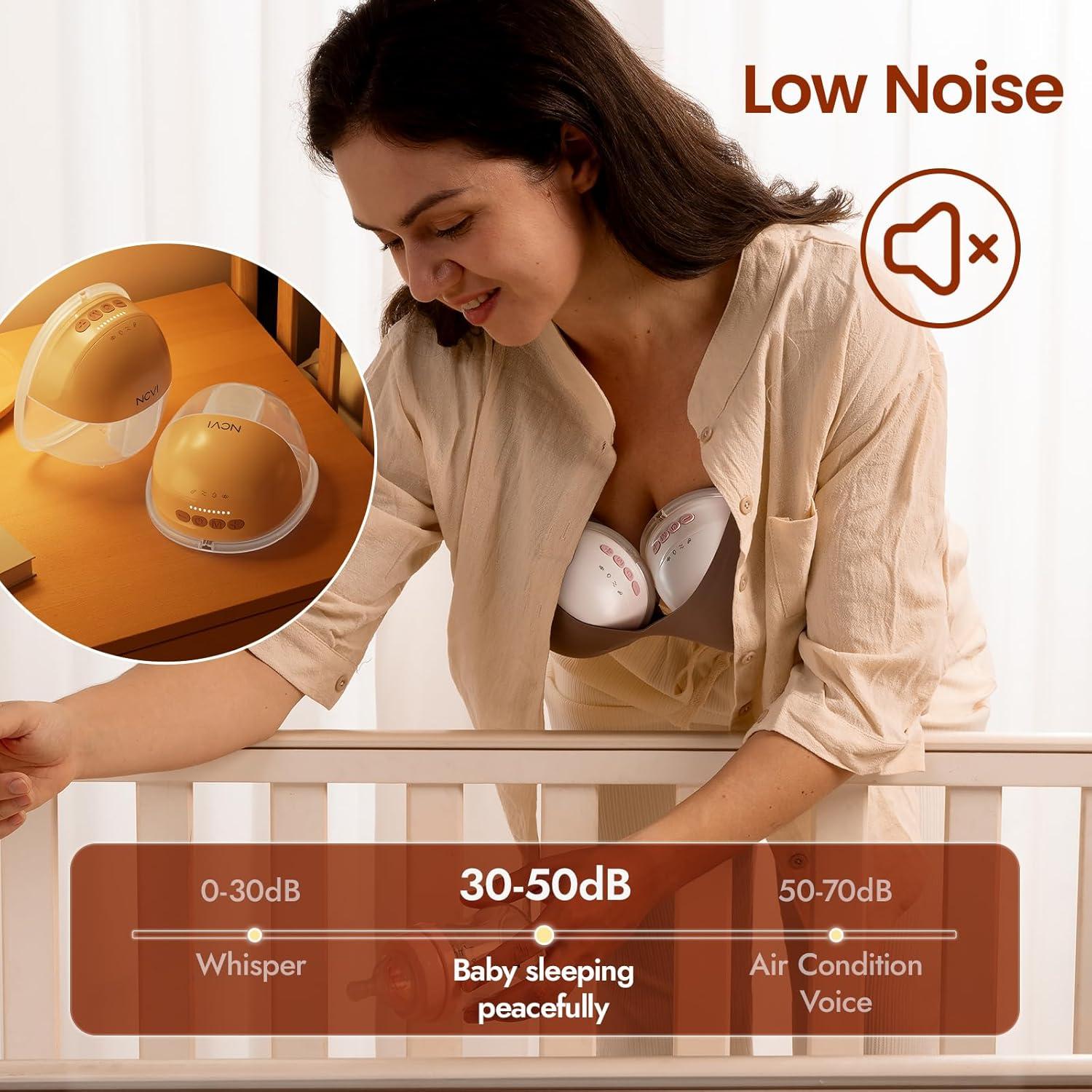 image:imageNCVI Wearable Hands Free Breastfeeding Pump Pink 2 Pack