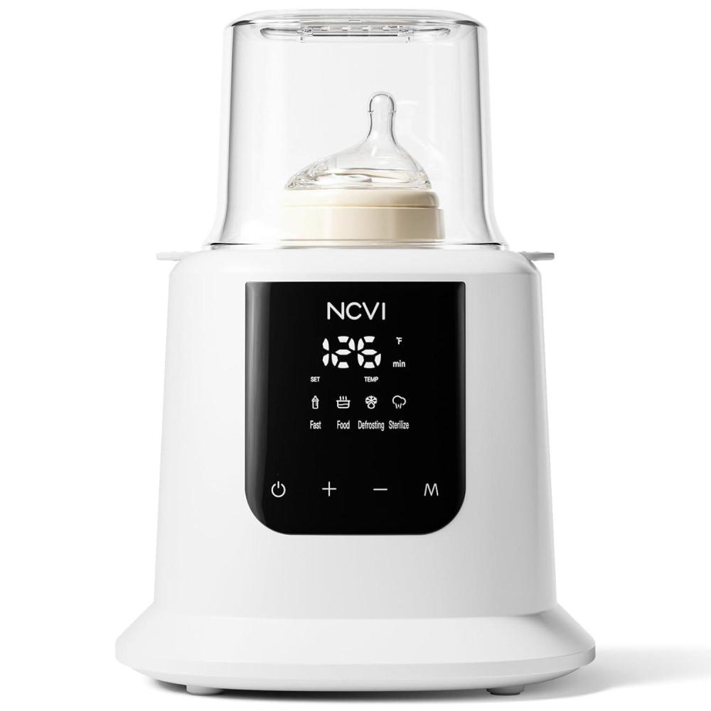 image:imageNCVI Baby Milk Warmer 3 Mins Fast Heating 8 in 1 Functions Infant Breast Milk Bag Warmer with Timer and Precise Temperature for All Size Materials Bottles Milk Freezer Bags and Pacifier Sterilize