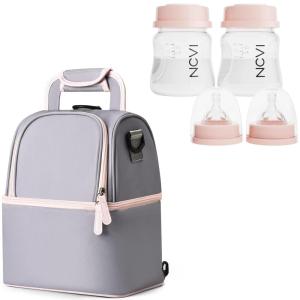image:imageNCVI Breastmilk Cooler Bag and 2 Baby Bottles BPA Free