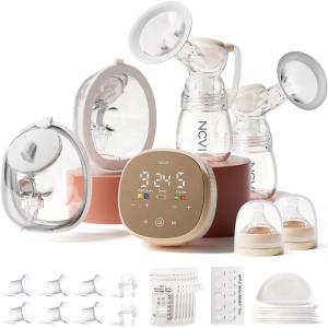 image:imageNCVI Electric Breast Pump 2in1 Wearable amp Bottle Breast Pump with MicroVibration Comfort 4 Modes 9 Levels 4400mAh Rechargeable HandsFree Portable Pump for Home Work amp Travel