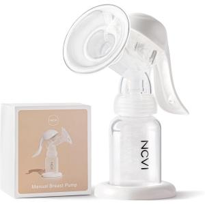image:imageNCVI Manual Breast Pump for Breastfeeding Small Nipple 20mm Silicone Soft Flange Single Hand Held Pump Breast Milk 4oz BPAFree with Two Kinds of Suction Adjusted Suitable for 17181920mm NipplesWhitebasic Version