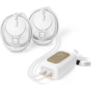 image:imageNCVI UltraLight Wearable Breast Pump HandsFree Portable Electric Pump with 21mm24mm Flanges for Small Nipples 4 Modes amp 9 Levels Neckband Pump Motor and Double LeakProof Cups